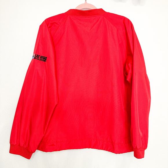 Vintage Las Vegas Motor Speedway Windbreaker Red Pullover - Picture 2 of 5